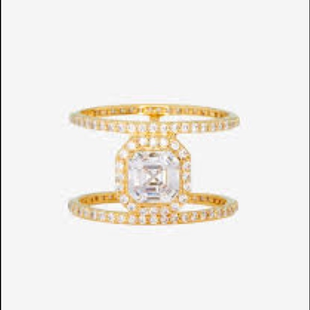 Henri Bendel Asscher Cut Luxe Harness Ring